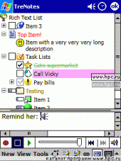 TreNotes Pack 8.0.716.17 для Pocket PC и WM - описание, 