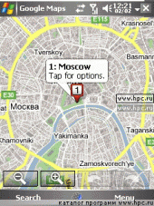 Google Maps Mobile 2.2.0.20 wm для Pocket PC и WM - описание, 