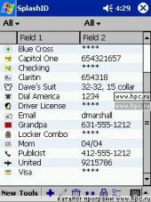 SplashID 4.15 для Pocket PC и WM - описание, 