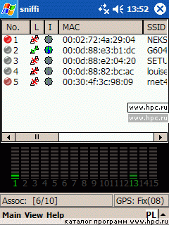 Sniffi  2.2 для Pocket PC и WM - описание, 